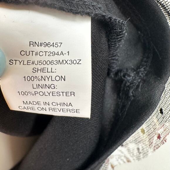 Eyeshadow Y2K Blouse Top Floral Mesh Black Large Whimsy Goth Fairy Grunge - Picture 8 of 10